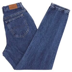 Vintage Lee Jeans Womens 12 Medium Blue High Rise Tapered Leg Denim 90s